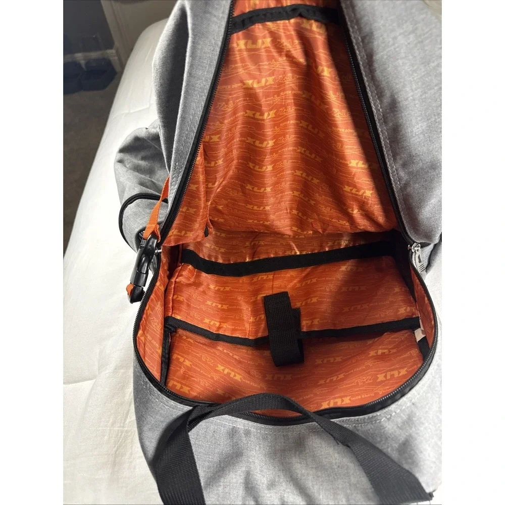 Super Bowl XLIX BackpackGray CanvasOrange Interior Feb 2015 Patriots Vs Seahawks